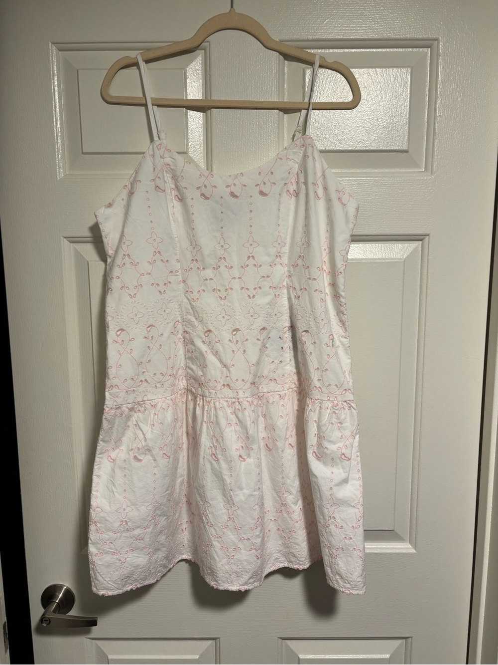Roller Rabbit x Target White Sundress with Pink Embroidery 100% Cotton Size Lg